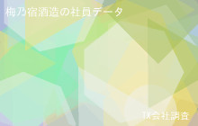 梅乃宿酒造の社員データ,平均年収545万