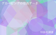 グロービングの役員データ,平均役員報酬7,213万